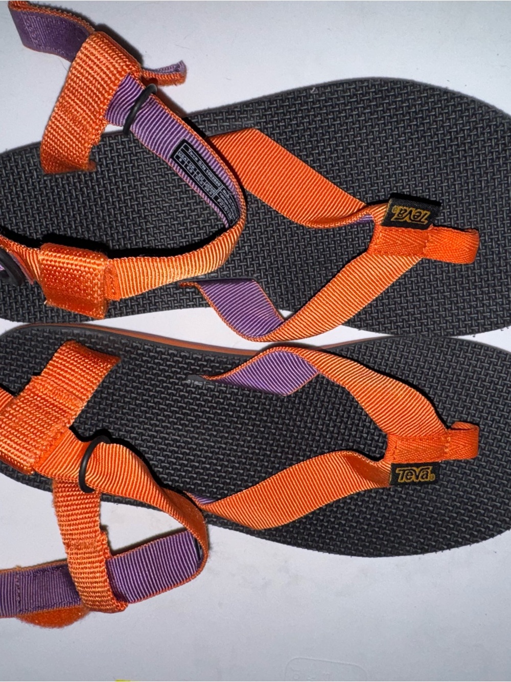 Teva Women's Orange and Purple Sport Sandals